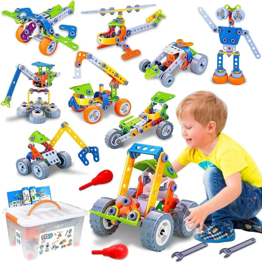 10 in 1 STEM Toys for 5 6 7 8+ Year Old Boy Birthday Gifts Building Toys for Kids Ages 4-8 5-7 6-8 Educational Stem Activities Robot Toy for Boys 4-6 4-7 Build and Play Construction Set Creative Games