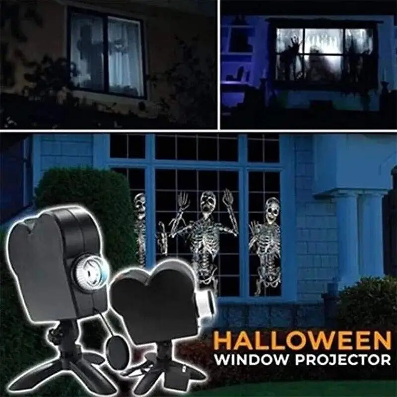 12 Movies Halloween Holographic Projection Party Lights Led Window Wonderland Projector Stage Light Halloween Christmas Decor