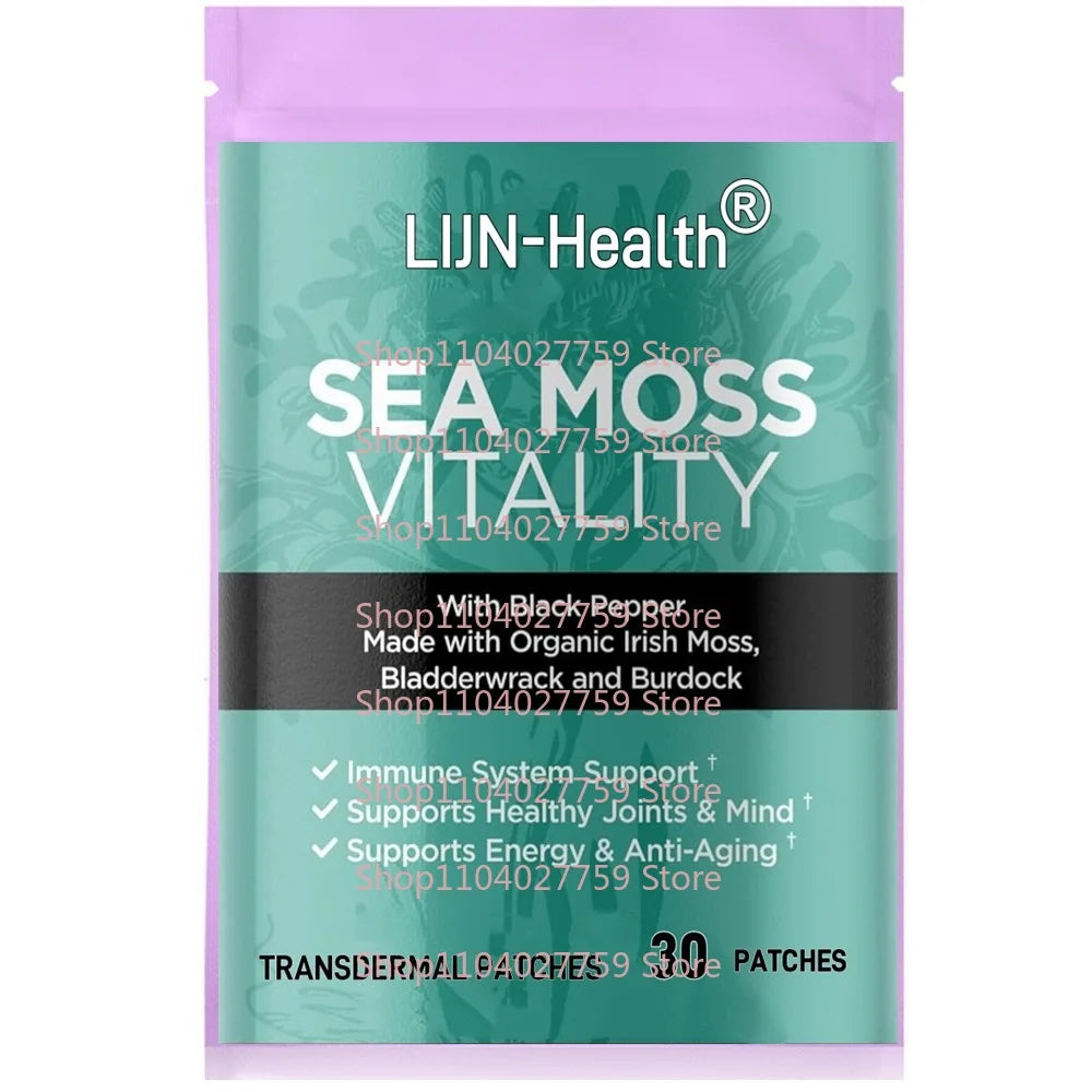 30 Patches Sea Moss Transdermal Patches with Burdock Root Promotes Immune System